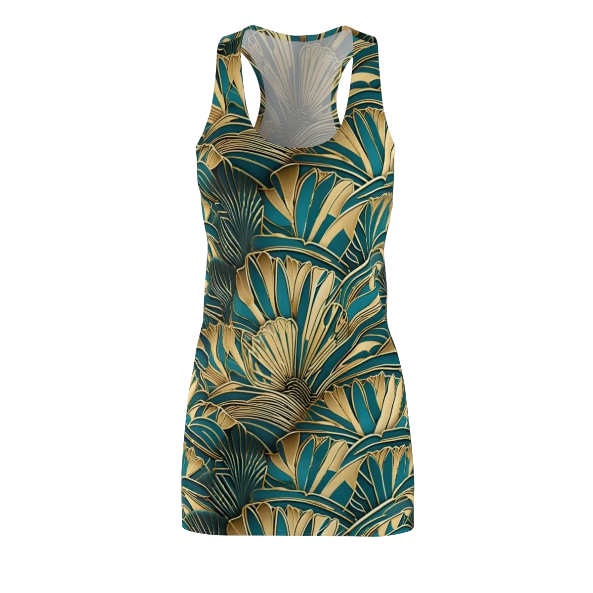 Gilded Botanica on Racerback Dress — Front