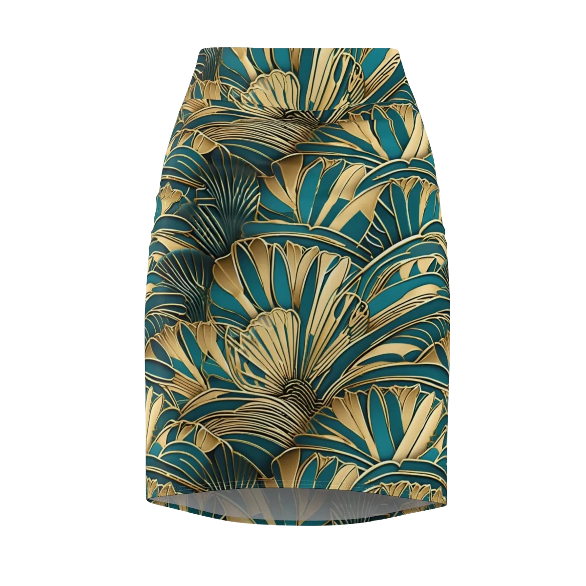 Gilded Botanica on Pencil Skirt — Front