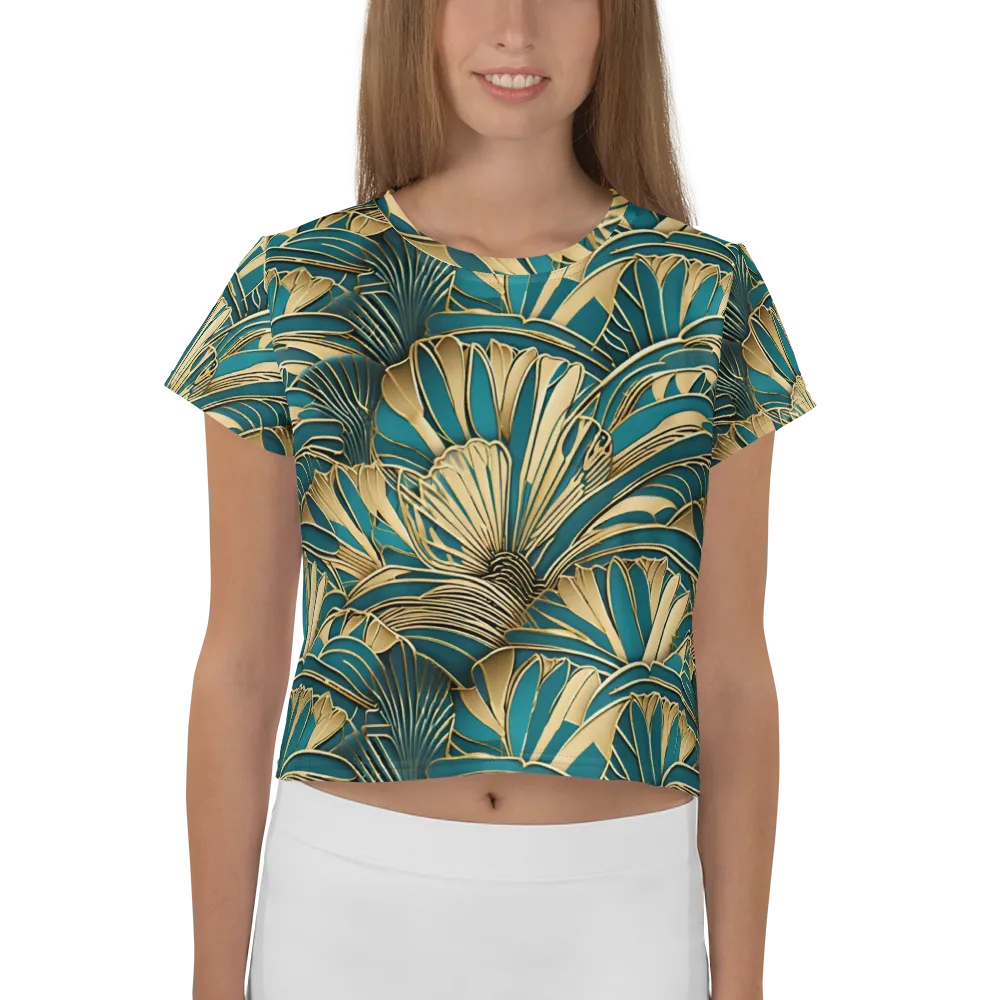 Gilded Botanica on Crop Tee — Front