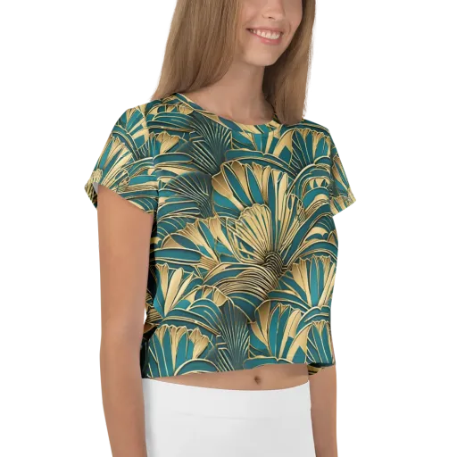 Gilded Botanica on a Crop Tee