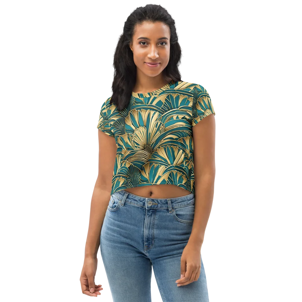 Gilded Botanica on Crop Tee — Front