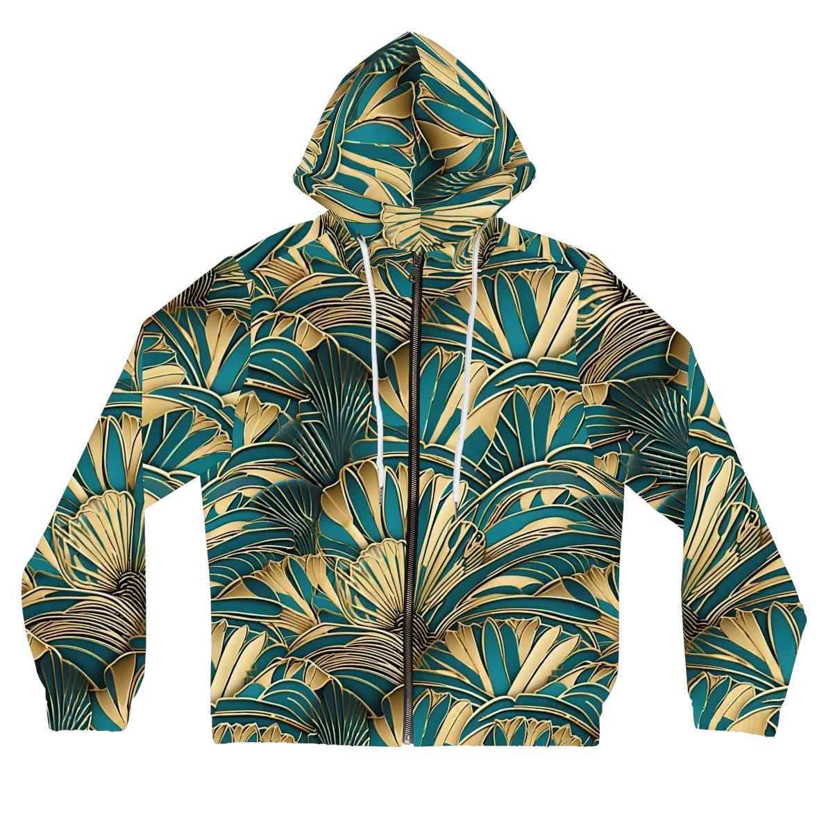 Gilded Botanica on Women's Full-Zip Hoodie — Front