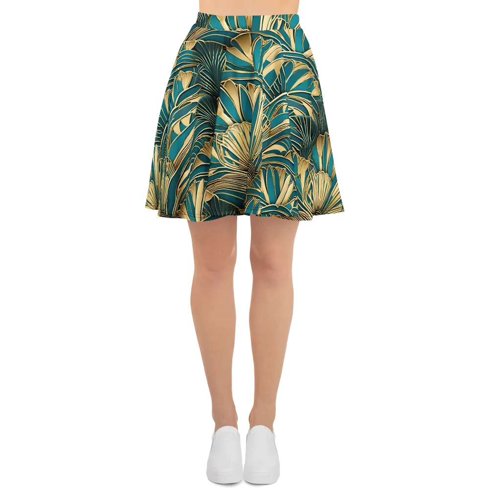 Gilded Botanica on Skater Skirt — Front