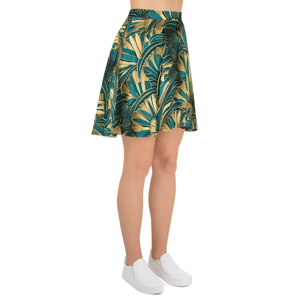 Gilded Botanica on Skater Skirt — Right