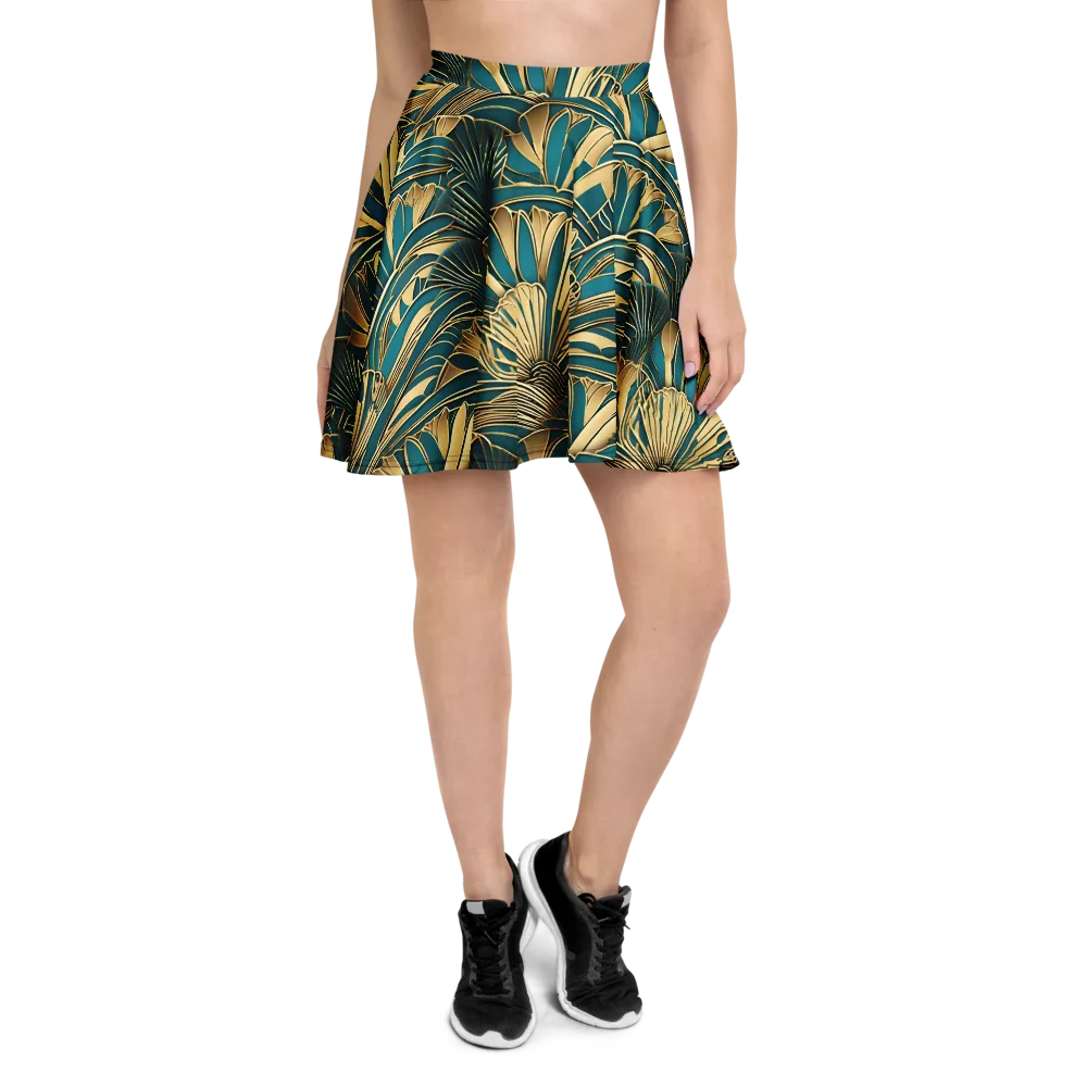 Gilded Botanica on Skater Skirt — Front