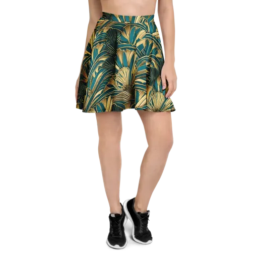 Gilded Botanica on a Skater Skirt
