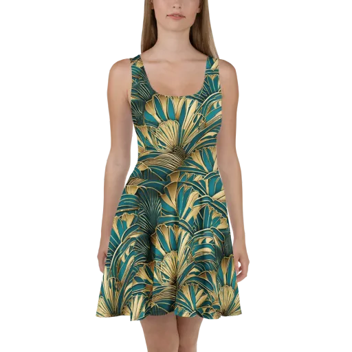 Gilded Botanica on a Skater Dress