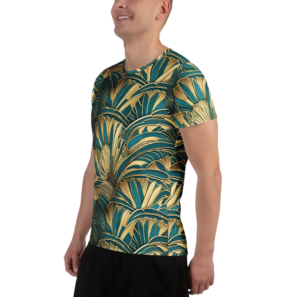 Gilded Botanica on Men's Athletic T-Shirt — Left