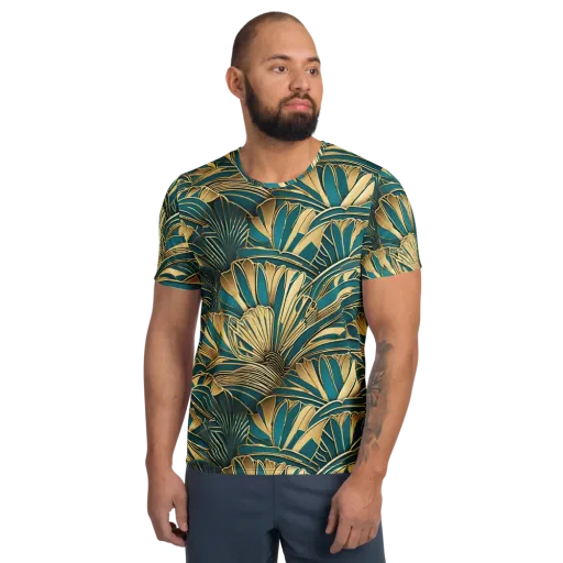 Gilded Botanica on a Men's Athletic T-Shirt
