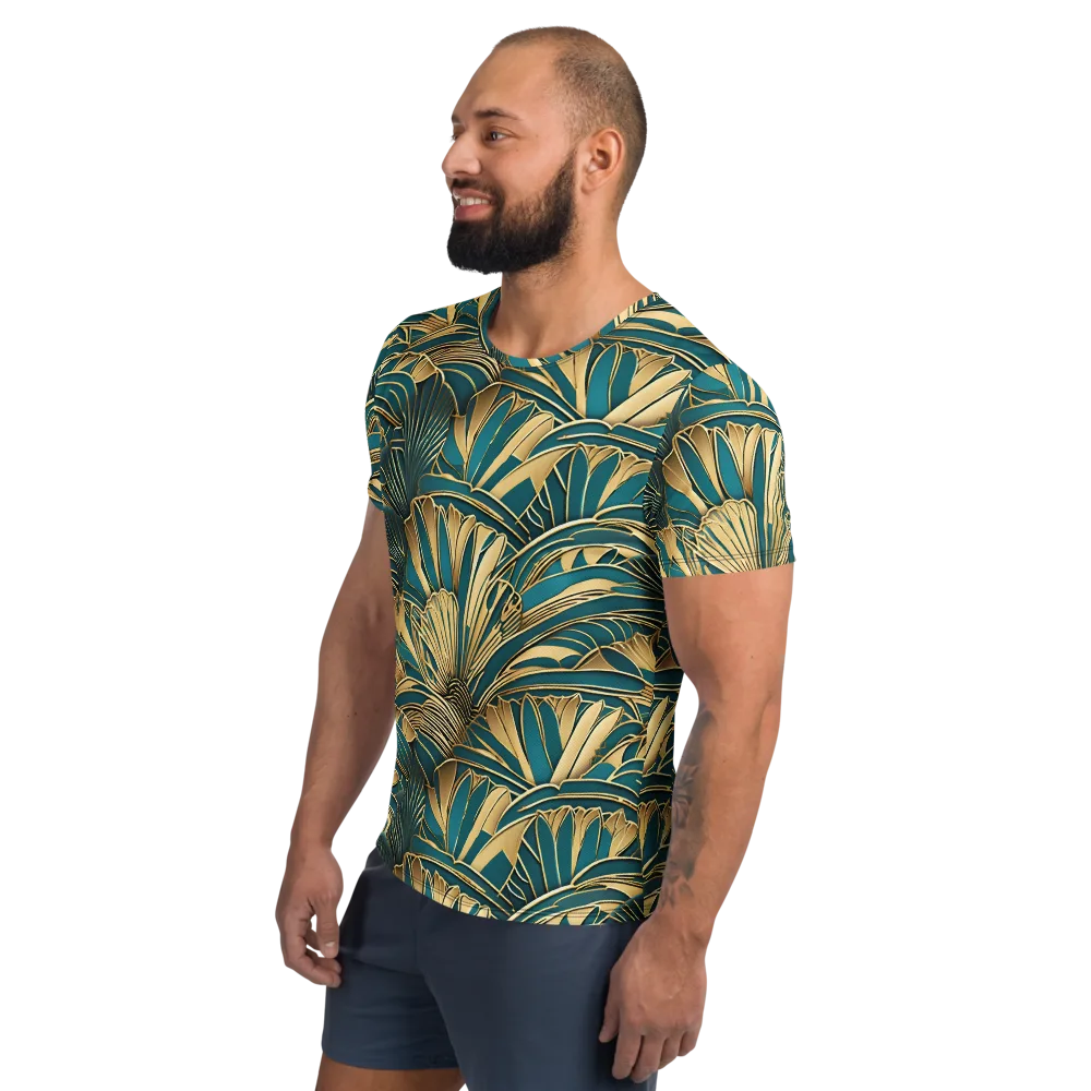 Gilded Botanica on Men's Athletic T-Shirt — Left