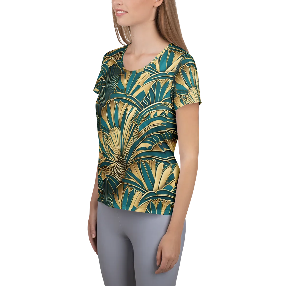 Gilded Botanica on Women's Athletic T-Shirt — Left