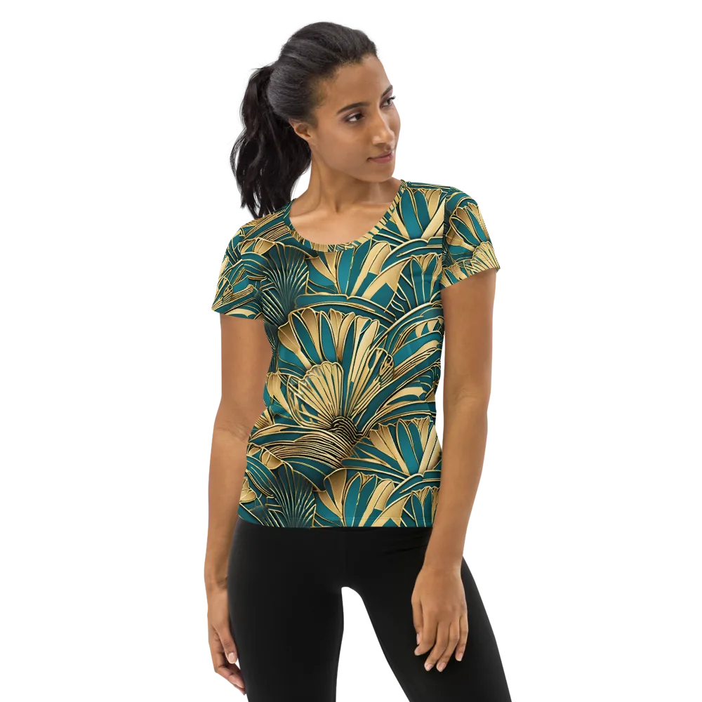 Gilded Botanica on Women's Athletic T-Shirt — Front