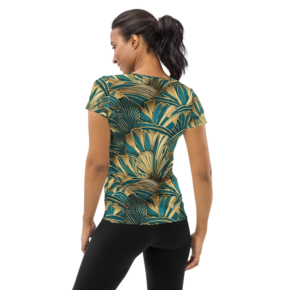 Gilded Botanica on Women's Athletic T-Shirt — Back