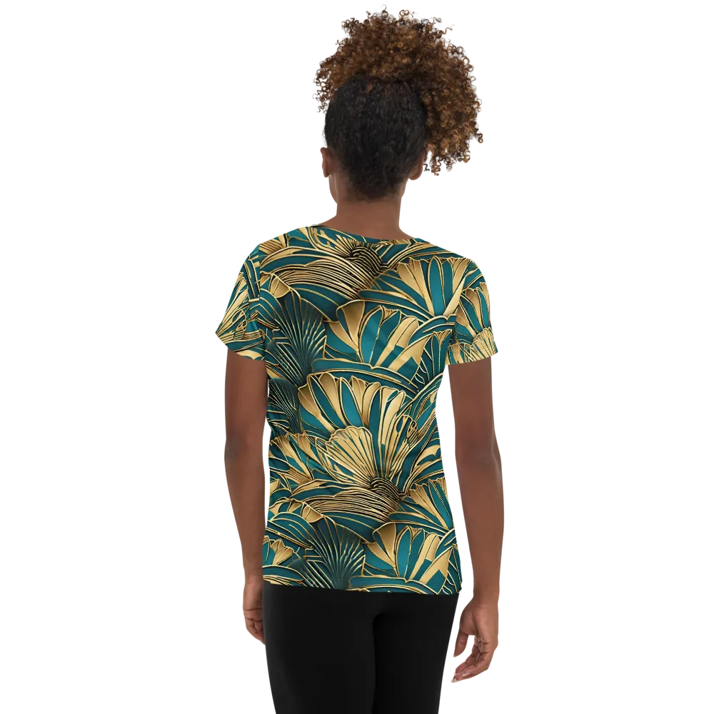 Gilded Botanica on Women's Athletic T-Shirt — Back