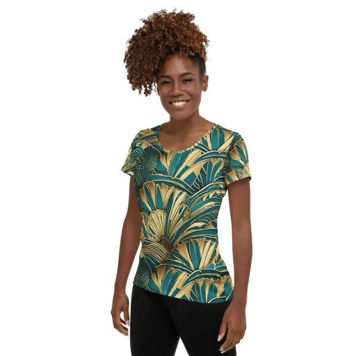 Gilded Botanica on a Women's Athletic T-Shirt