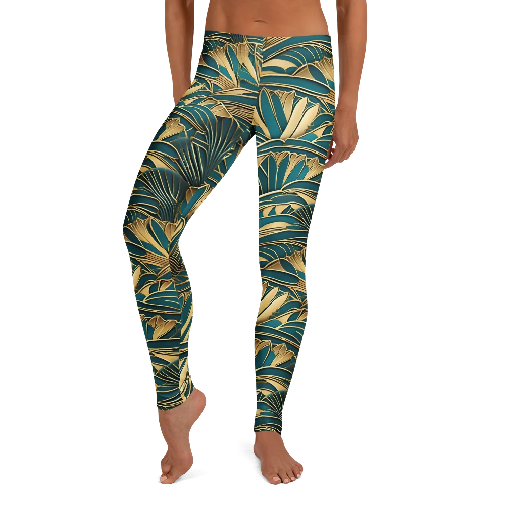 Gilded Botanica on Leggings — Front