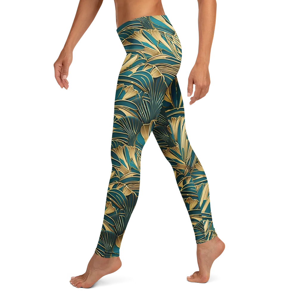 Gilded Botanica on Leggings — Left