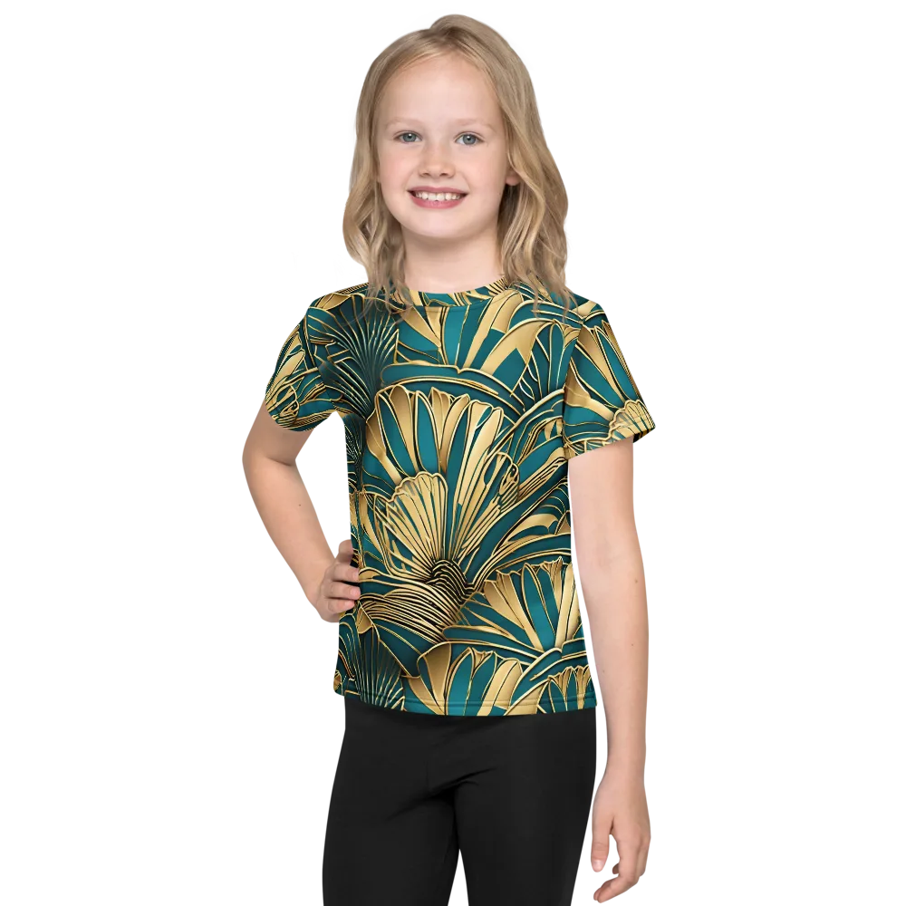 Gilded Botanica on Kids Crew Neck T-Shirt — Front