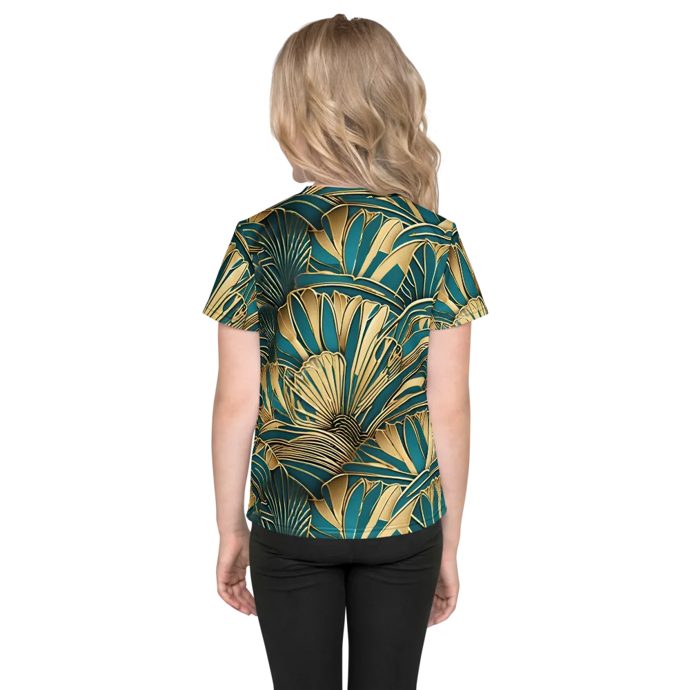 Gilded Botanica on Kids Crew Neck T-Shirt — Back