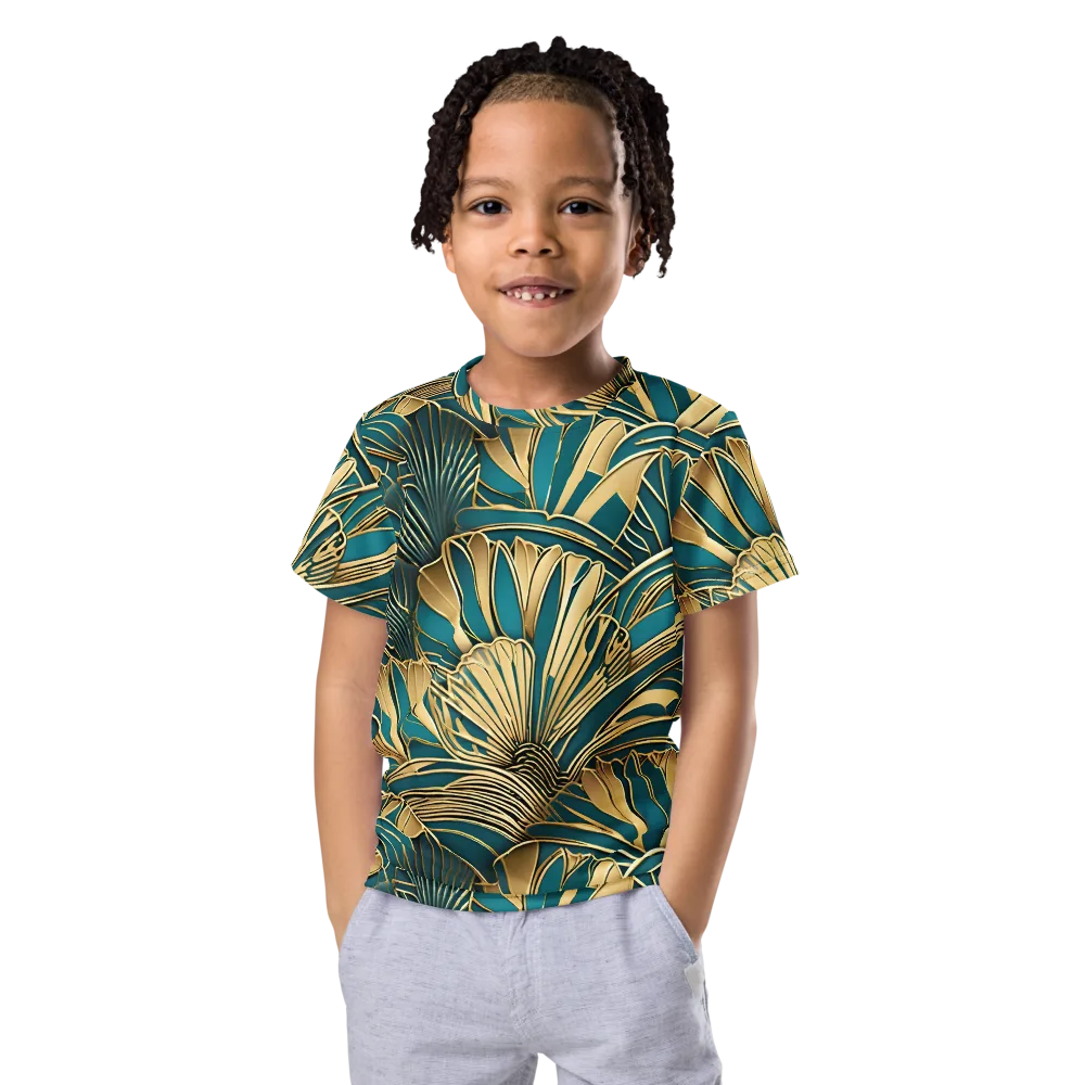 Gilded Botanica on Kids Crew Neck T-Shirt — Front