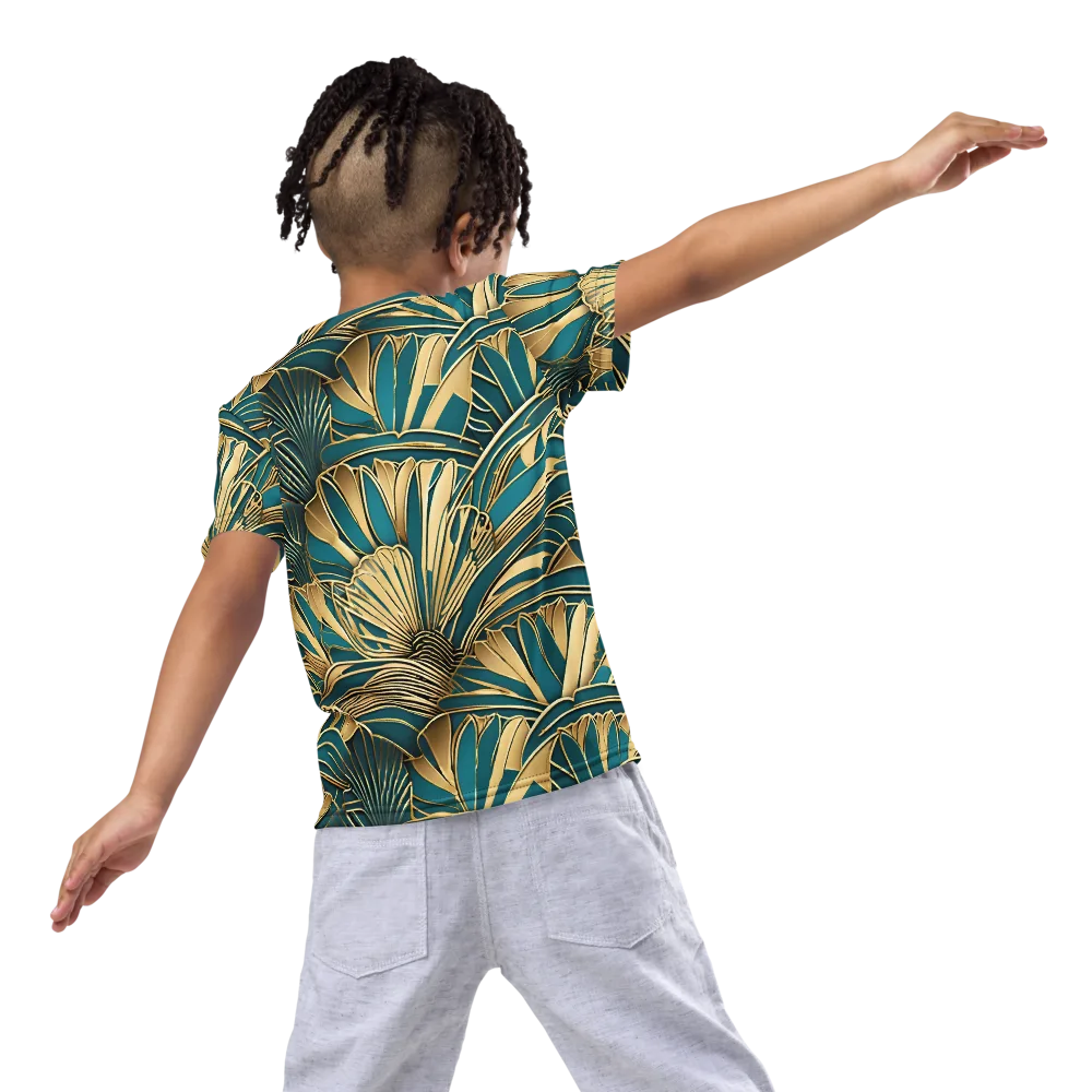 Gilded Botanica on Kids Crew Neck T-Shirt — Back