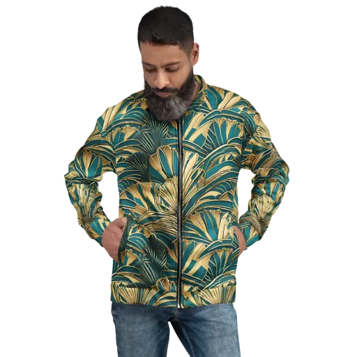 Gilded Botanica on a Bomber Jacket