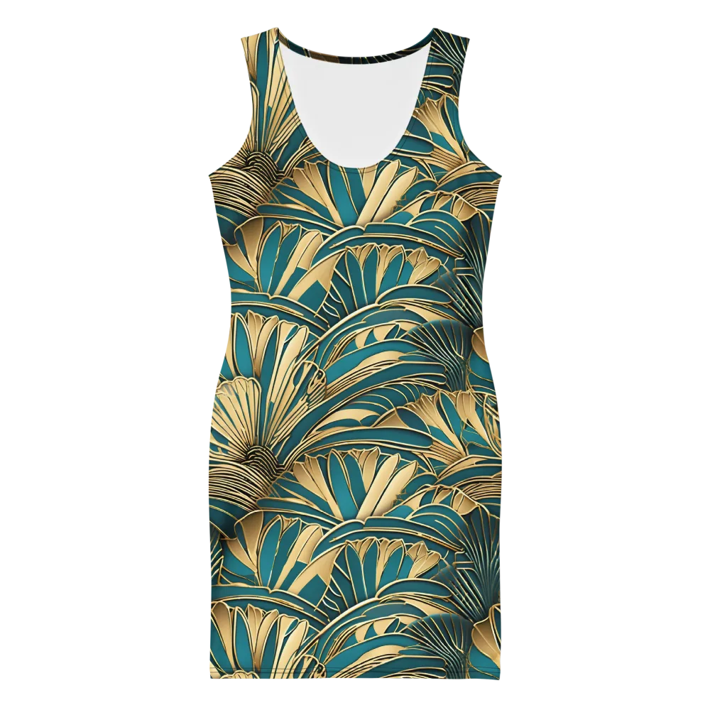 Gilded Botanica on Bodycon Dress — Front