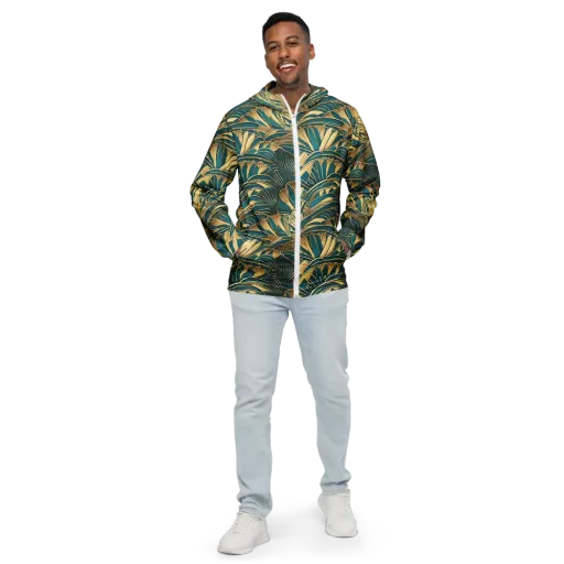Gilded Botanica on a Men's Windbreaker