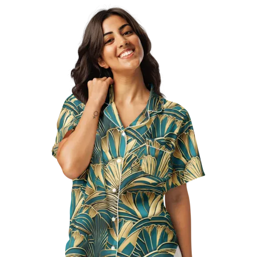 Gilded Botanica on a Women's Short Sleeve Pajama Top