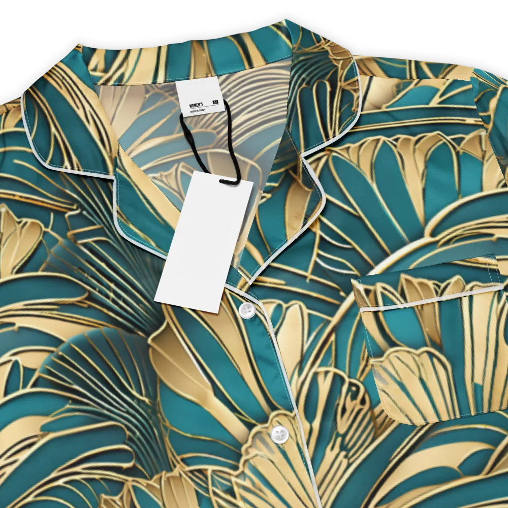 Gilded Botanica on Women's Short Sleeve Pajama Top — Product details