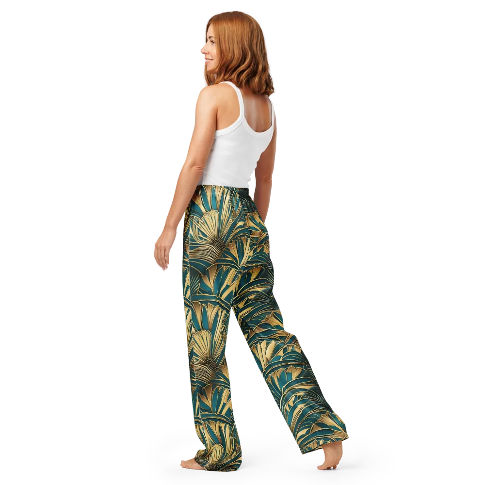 Gilded Botanica on Women's Pajama Pants — Back
