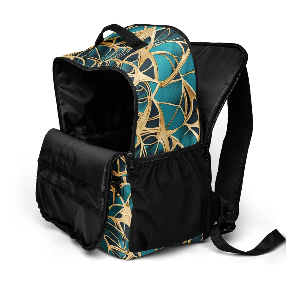 Teal Filigree on Utility Backpack — Product details 2