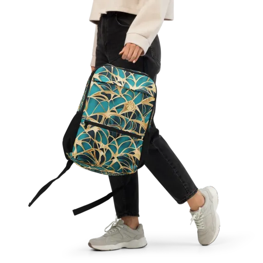 Teal Filigree on a Utility Backpack