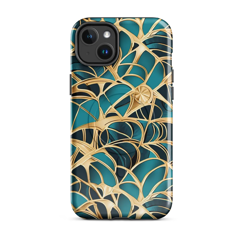 Teal Filigree on MagSafe Tough Case for iPhone® — Front