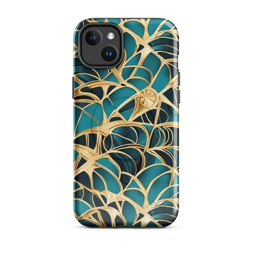 Teal Filigree on a MagSafe Tough Case for iPhone®