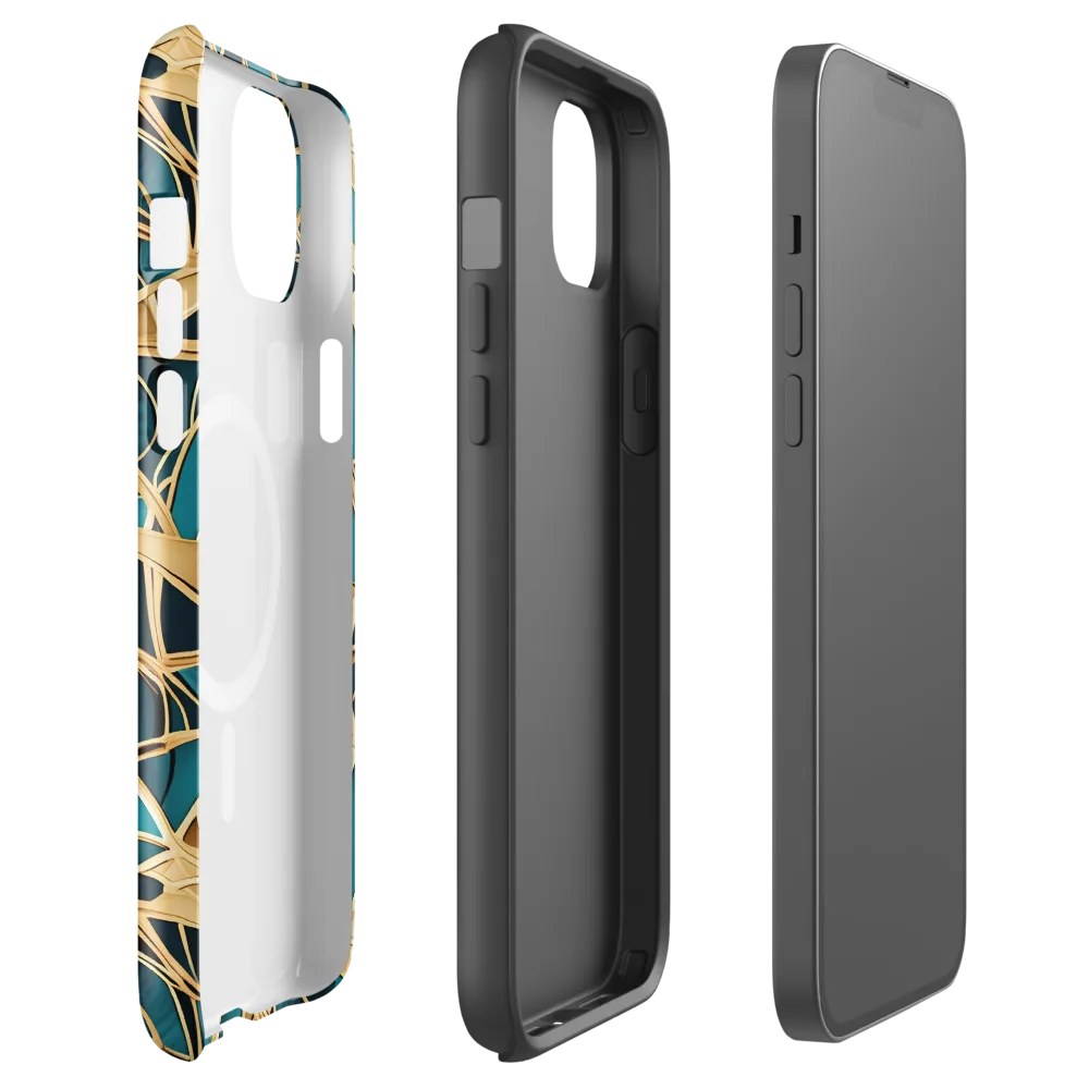 Teal Filigree on MagSafe Tough Case for iPhone® — Front