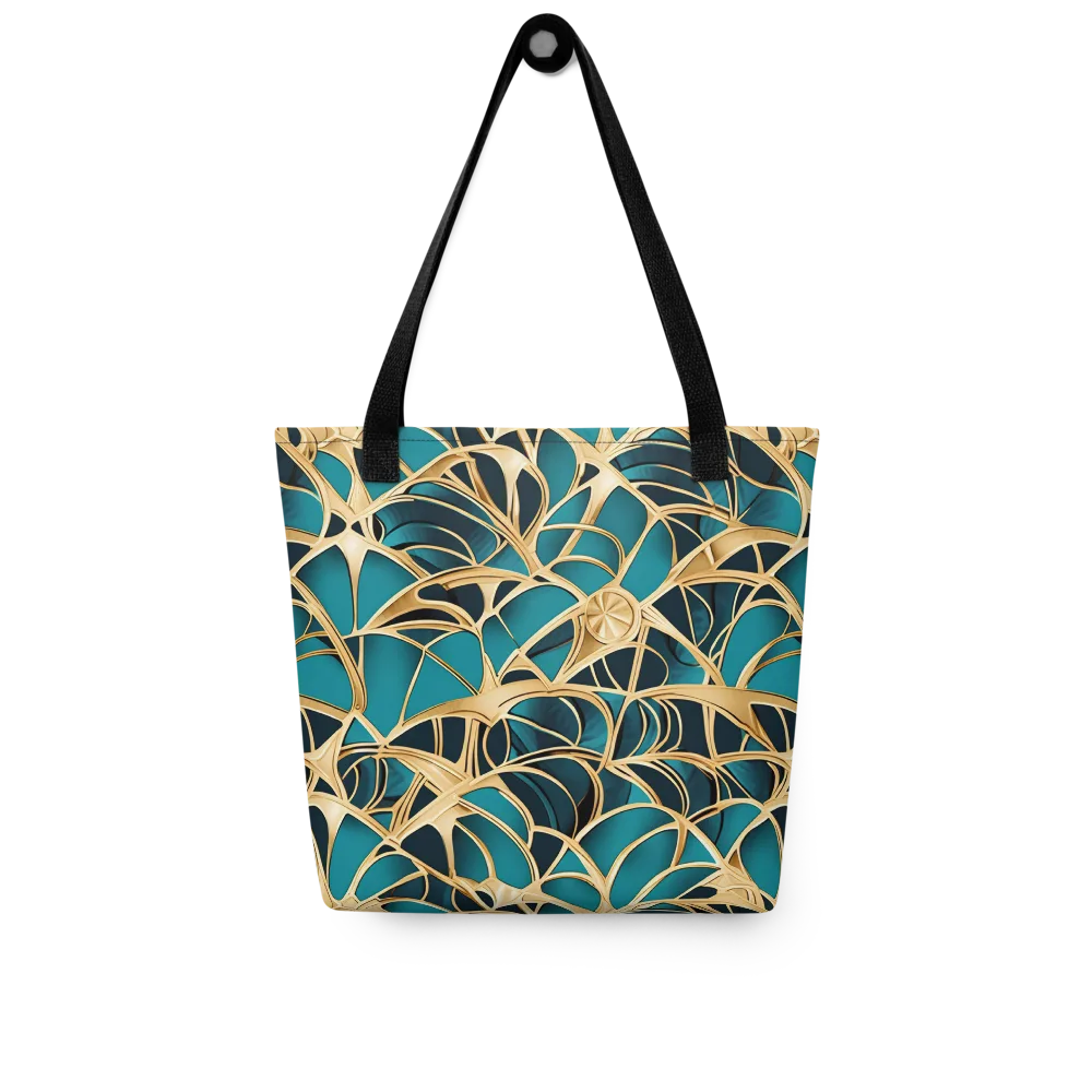 Teal Filigree on Tote Bag — Front