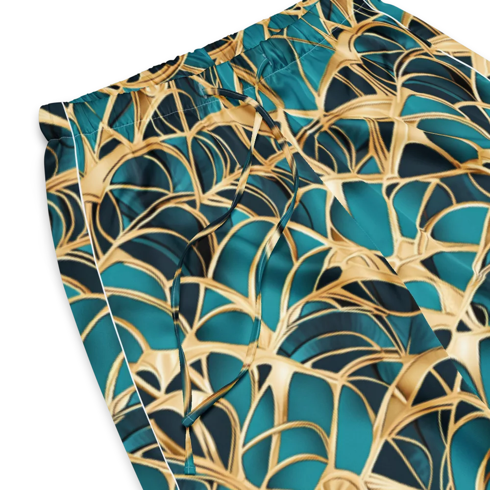 Teal Filigree on Women's Pajama Pants — Product details