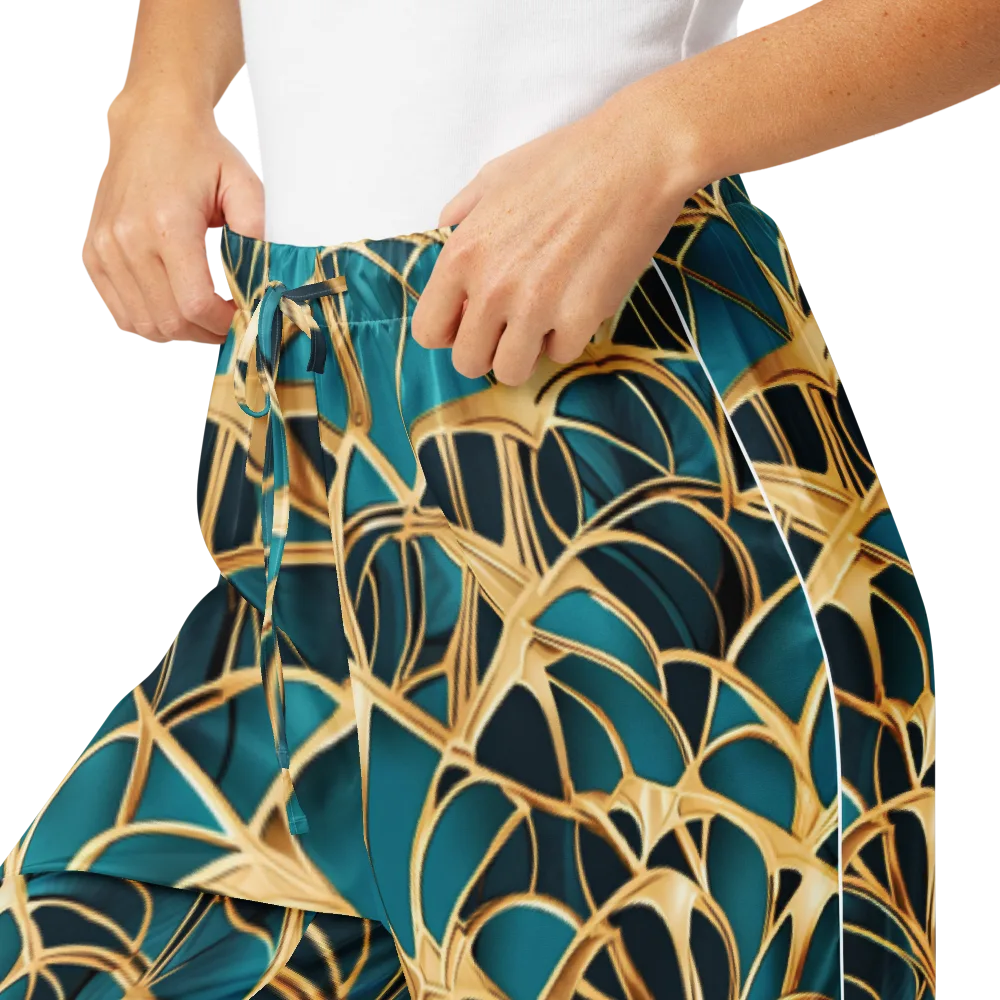 Teal Filigree on Women's Pajama Pants — Product details
