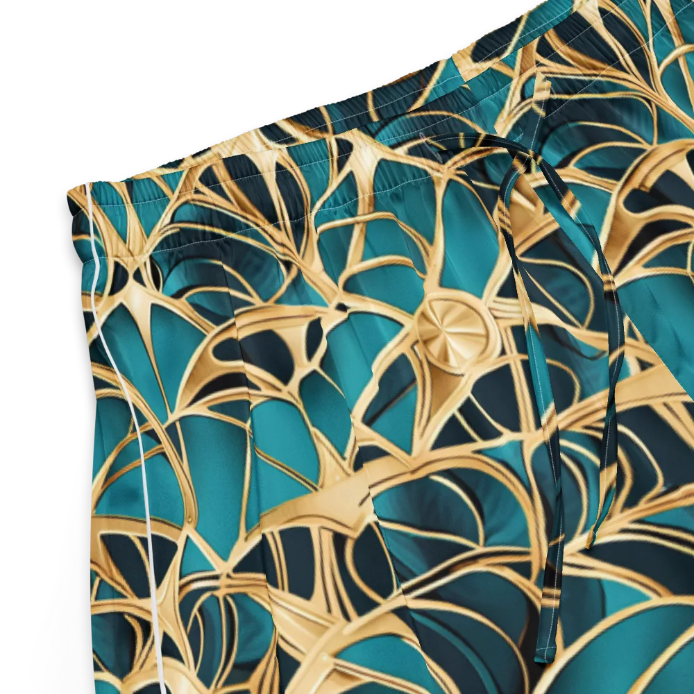Teal Filigree on Women's Pajama Shorts — Product details