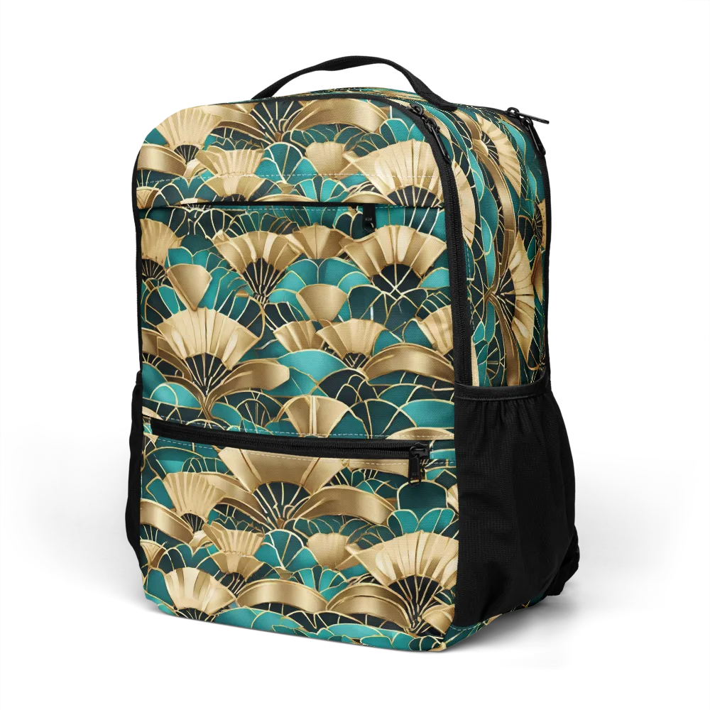 Gilded Fans on Utility Backpack — Left Front