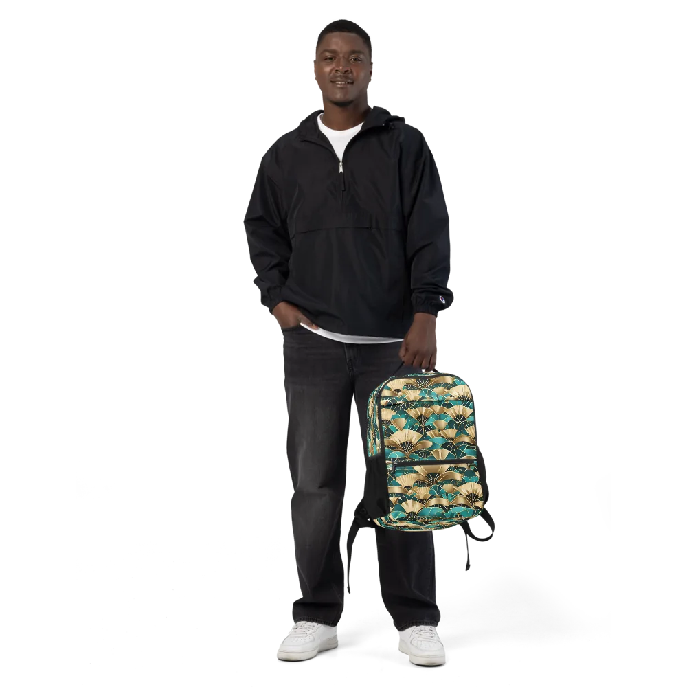 Gilded Fans on Utility Backpack — Front