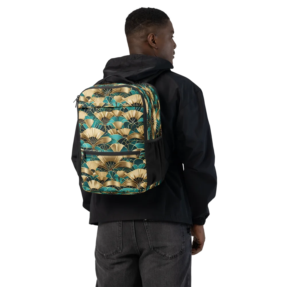 Gilded Fans on Utility Backpack — Back