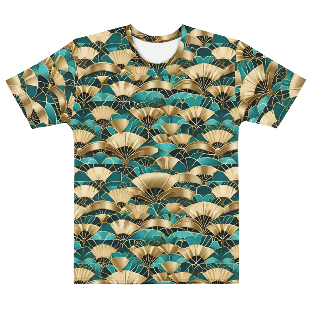 Gilded Fans on Men's Cotton Crew Neck T-Shirt — Front