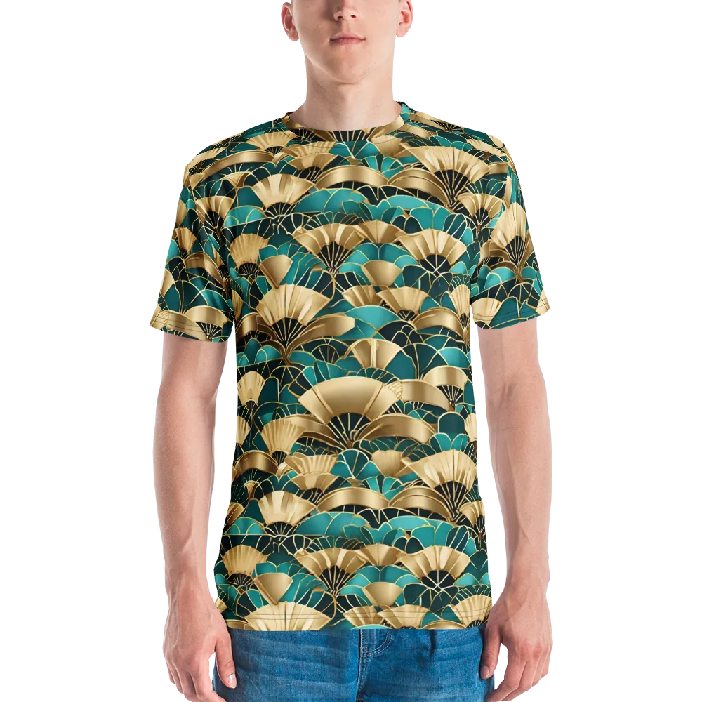 Gilded Fans on Men's Crew Neck T-Shirt — Front