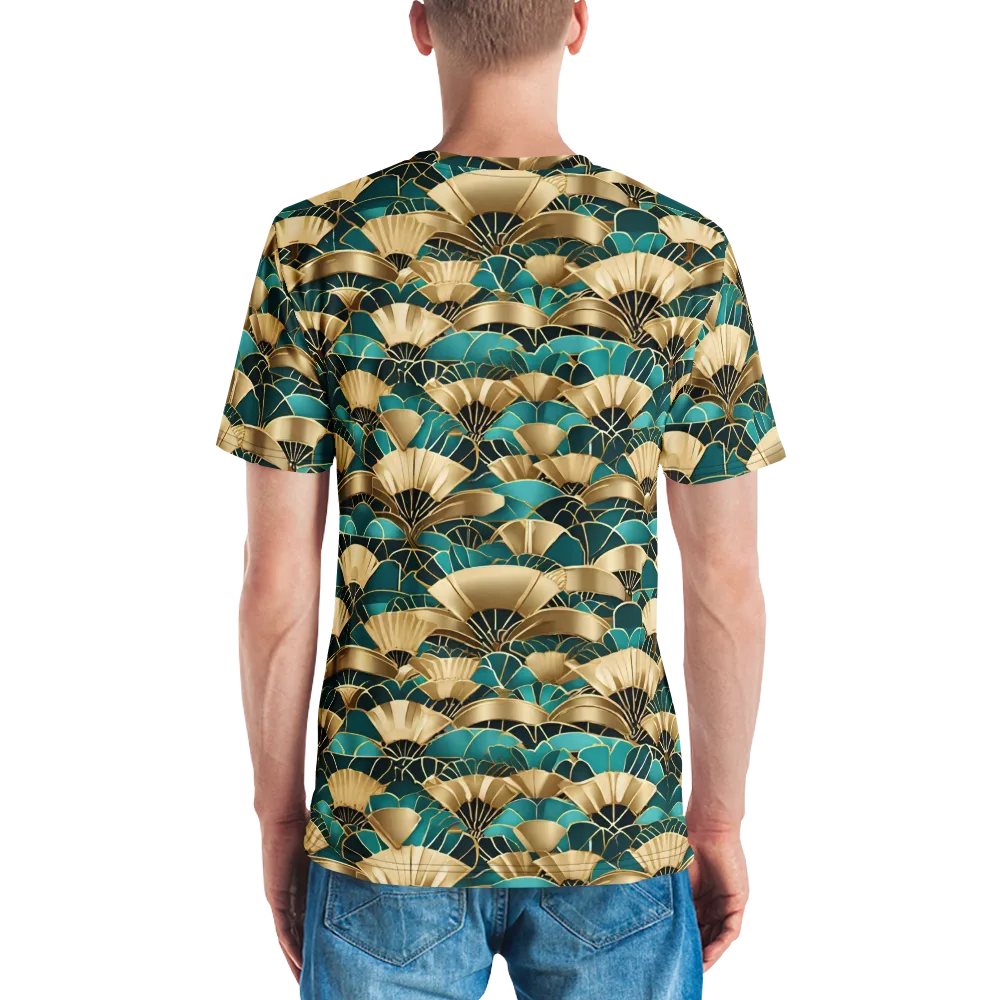 Gilded Fans on Men's Crew Neck T-Shirt — Back