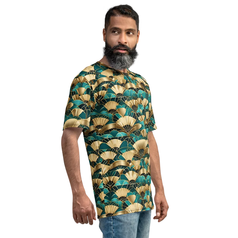 Gilded Fans on Men's Crew Neck T-Shirt — Right