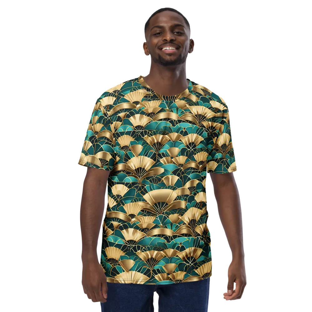 Gilded Fans on Men's Crew Neck T-Shirt — Front
