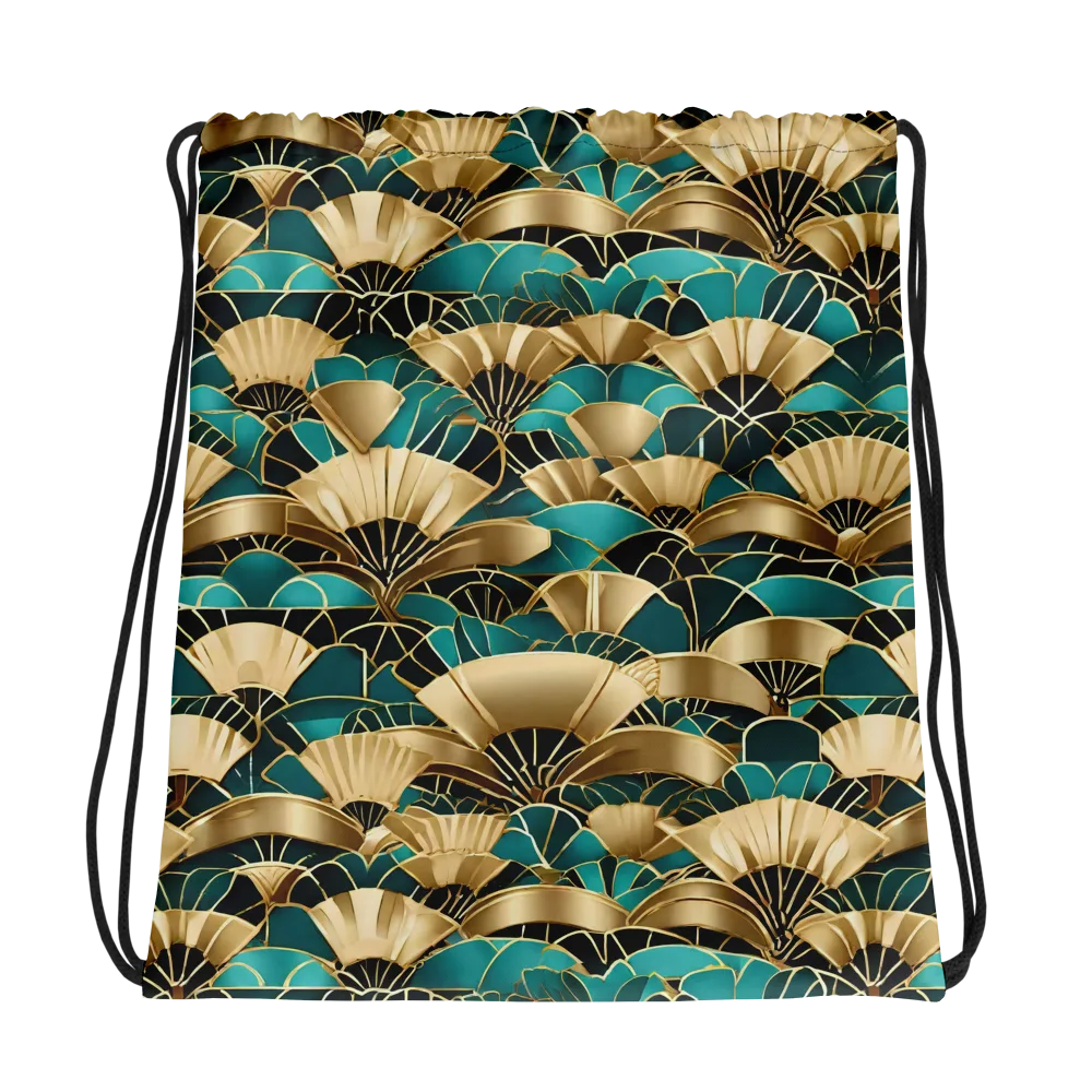 Gilded Fans on Drawstring Bag — Photo