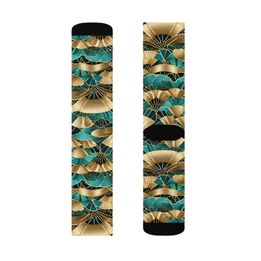 Gilded Fans on a Socks